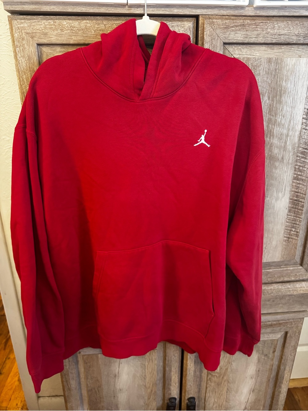 Jordan Men’s XL Red Pullover Hoodie with White Jumpman